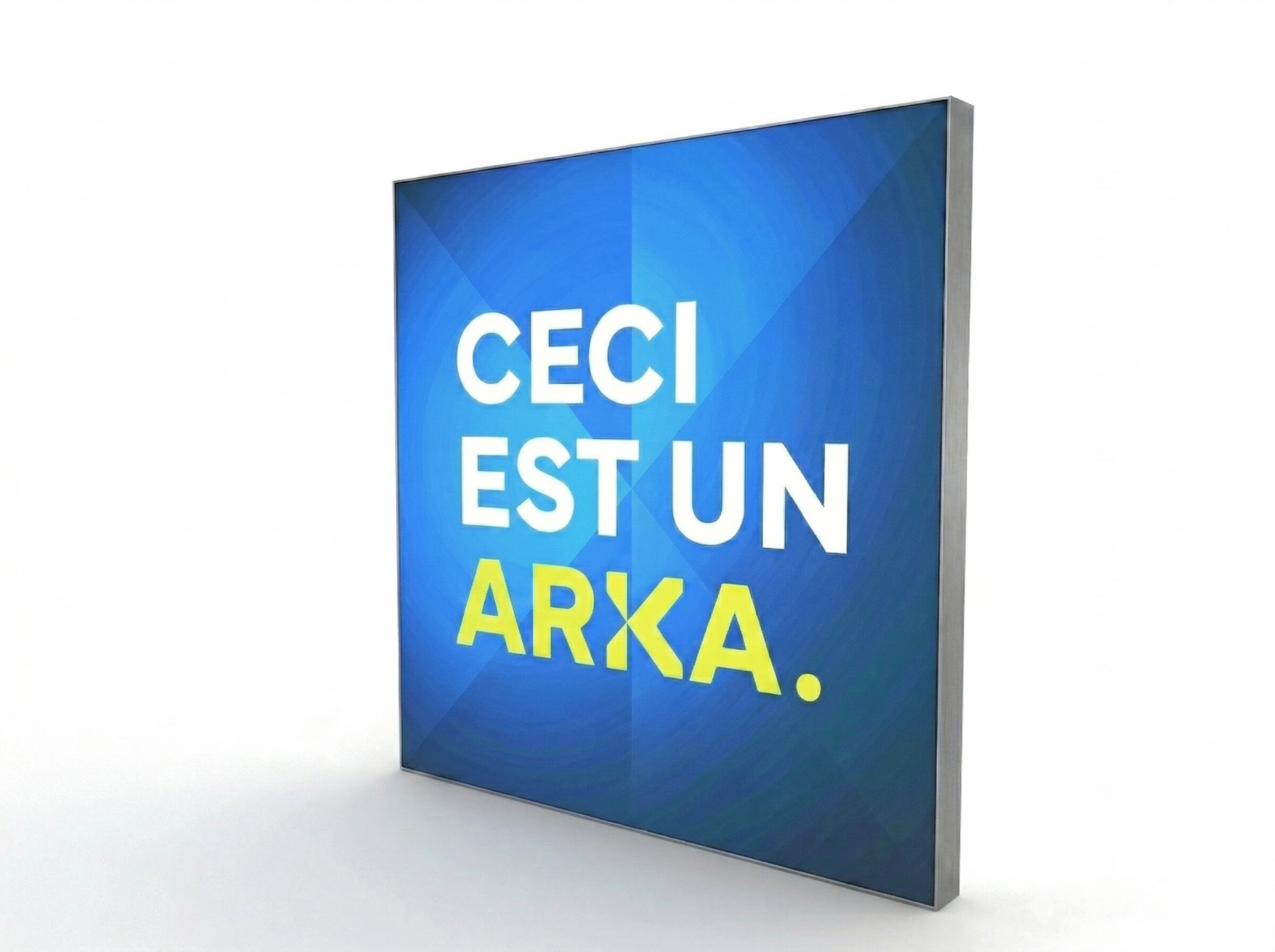 Caisson lumineux sur mesure ARKA en aluminium avec toile tendue